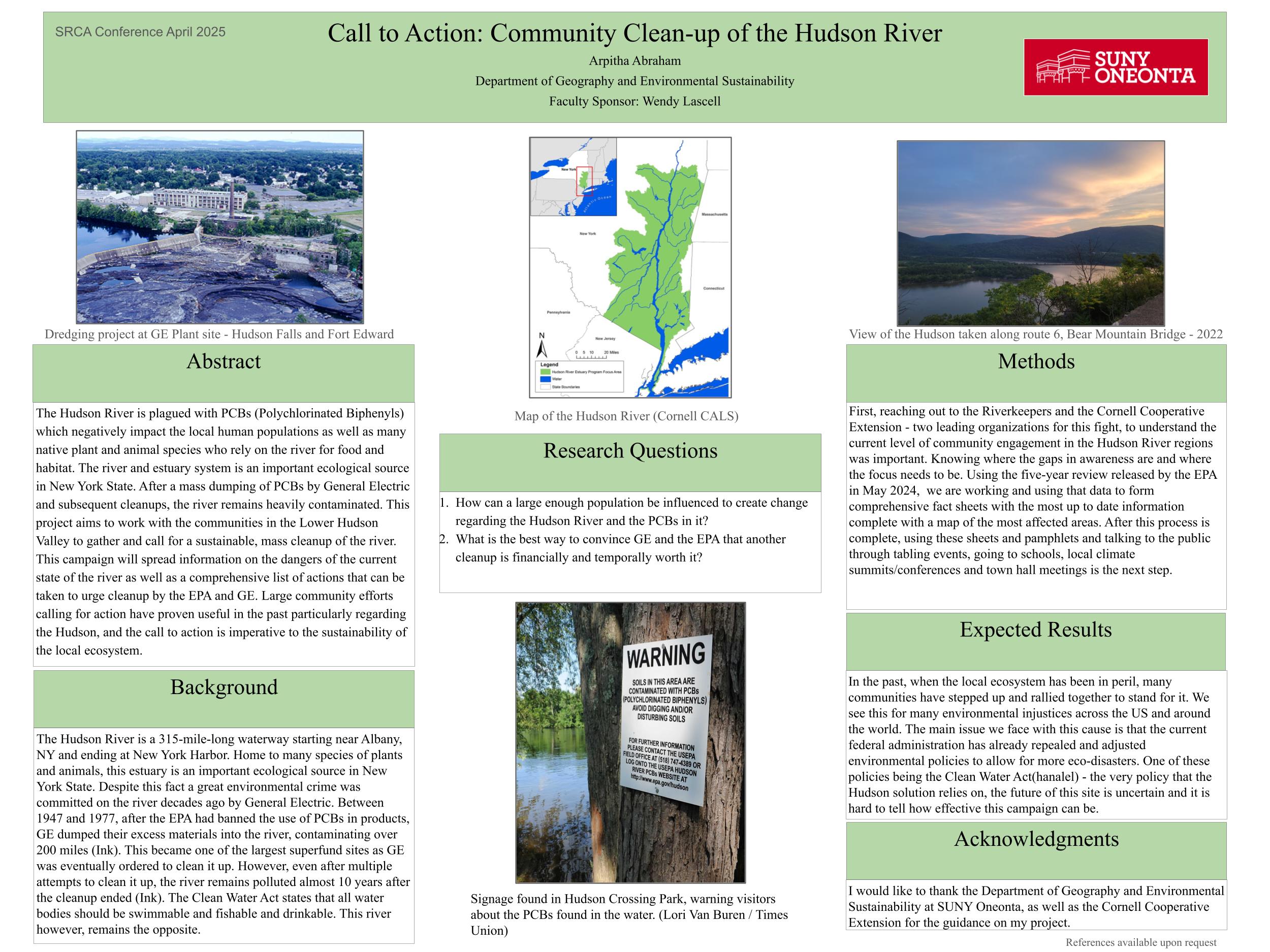 Arpitha Abraham: “Call to Action: Community Cleanup of the Hudson River”